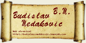 Budislav Medaković vizit kartica